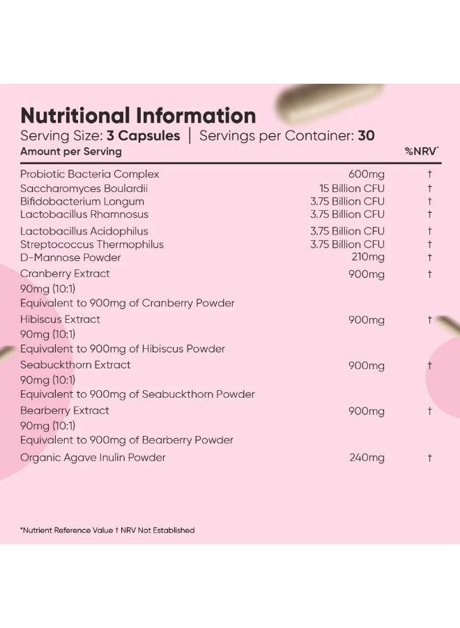 بروبيوتيك للنساء – 30 مليار وحدة تكوين مستعمرات (CFU) – يدعم صحة الجهاز الهضمي وصحة المهبل – 90 كبسولة – صنع في أوروبا - Image 4